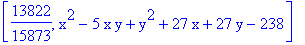 [13822/15873, x^2-5*x*y+y^2+27*x+27*y-238]